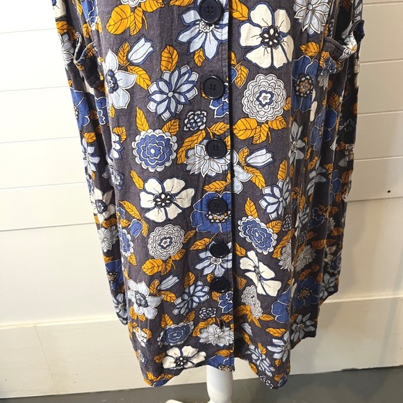 SOLD ModCloth Linen Viscose Blend Fabric Lightweight Summer Wear Dress Plus - Picture 7 of 11